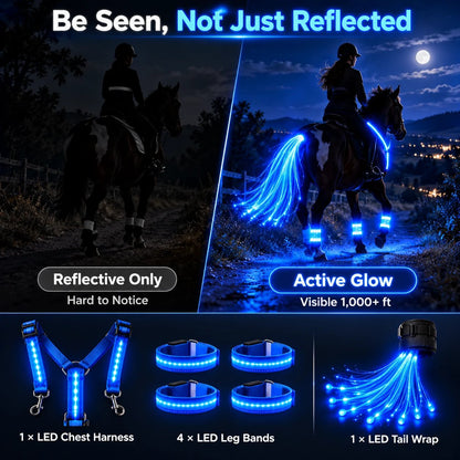 360° Illuminated Horse Harness & Glow Kit 🐎✨
