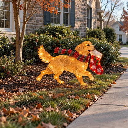 🐕 Light-Up Golden Retriever Christmas Yard Stake 🎄 The Goodest Boy of Christmas!
