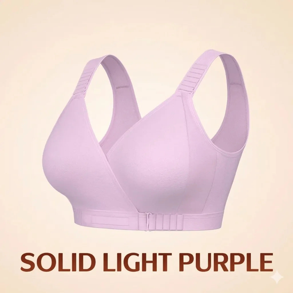 EaseWrap™ Front-Closure Wireless Comfort Bra – Adjustable Straps & Gentle Support