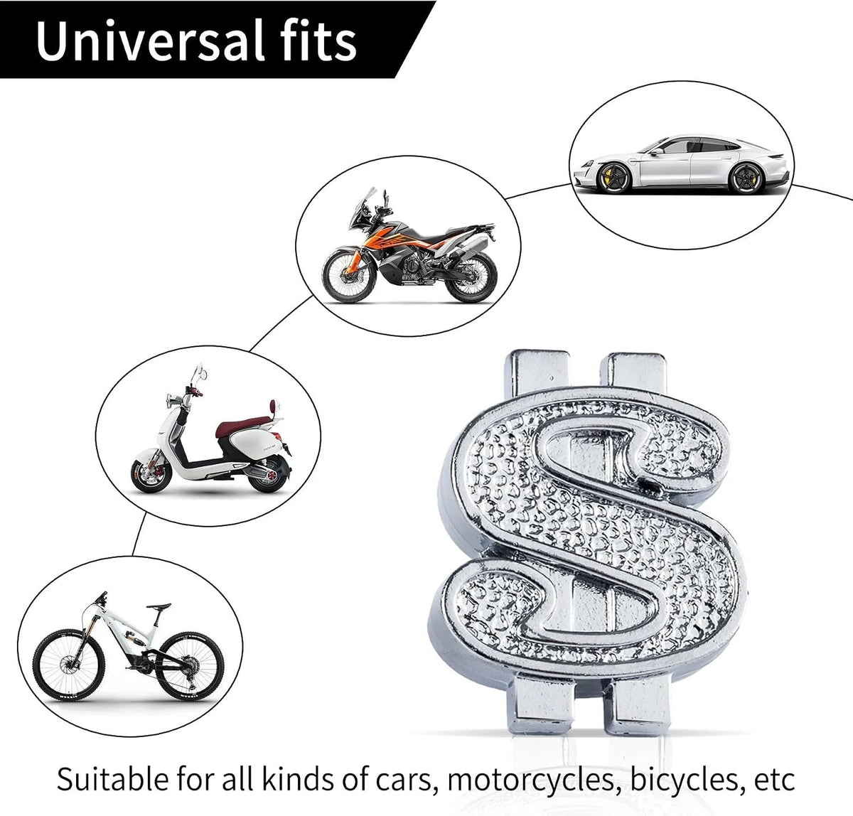 🔥 Car Tire Valve Stem Caps, Wheel Tire Valve Caps 4 Pack US Dollar Sign