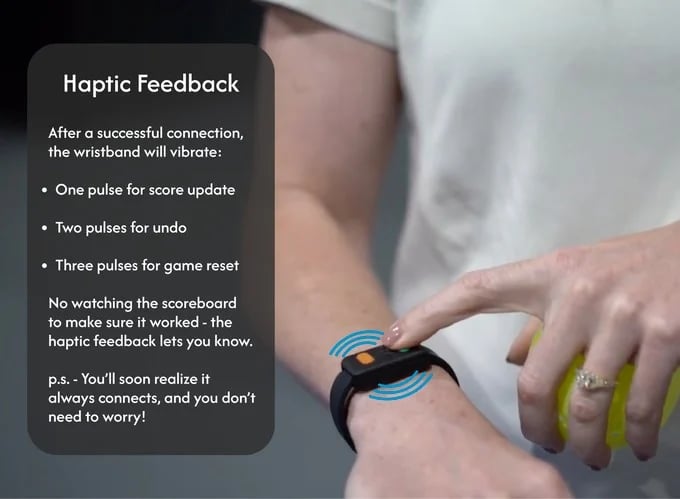 🎾 Wristband-Controlled Pickleball Scoreboard — Less Time Counting, More Time Playing