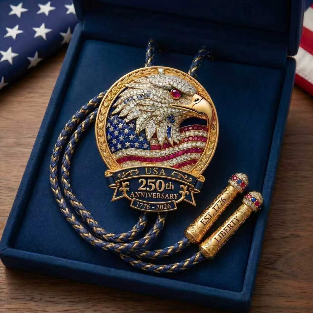 🎉USA 250th Anniversary Eagle Bolo Tie