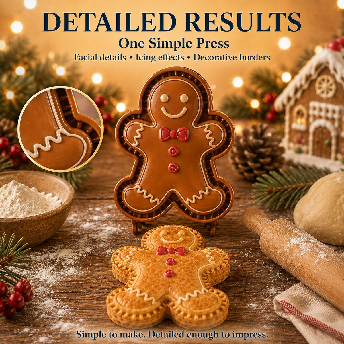 ⏳ 49% OFF – 🎄 9-Piece Mini Christmas Cake Mold Set | Reusable, embossed molds for creating detailed Santa, snowman, reindeer, Christmas tree, and holiday cakes 🥧✨