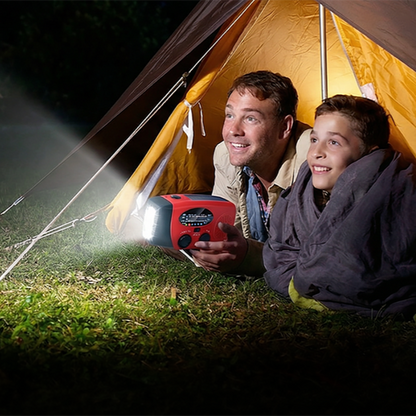 ⏰ Portable Solar & Hand Crank Emergency Radio – LED Light & NOAA ✨
