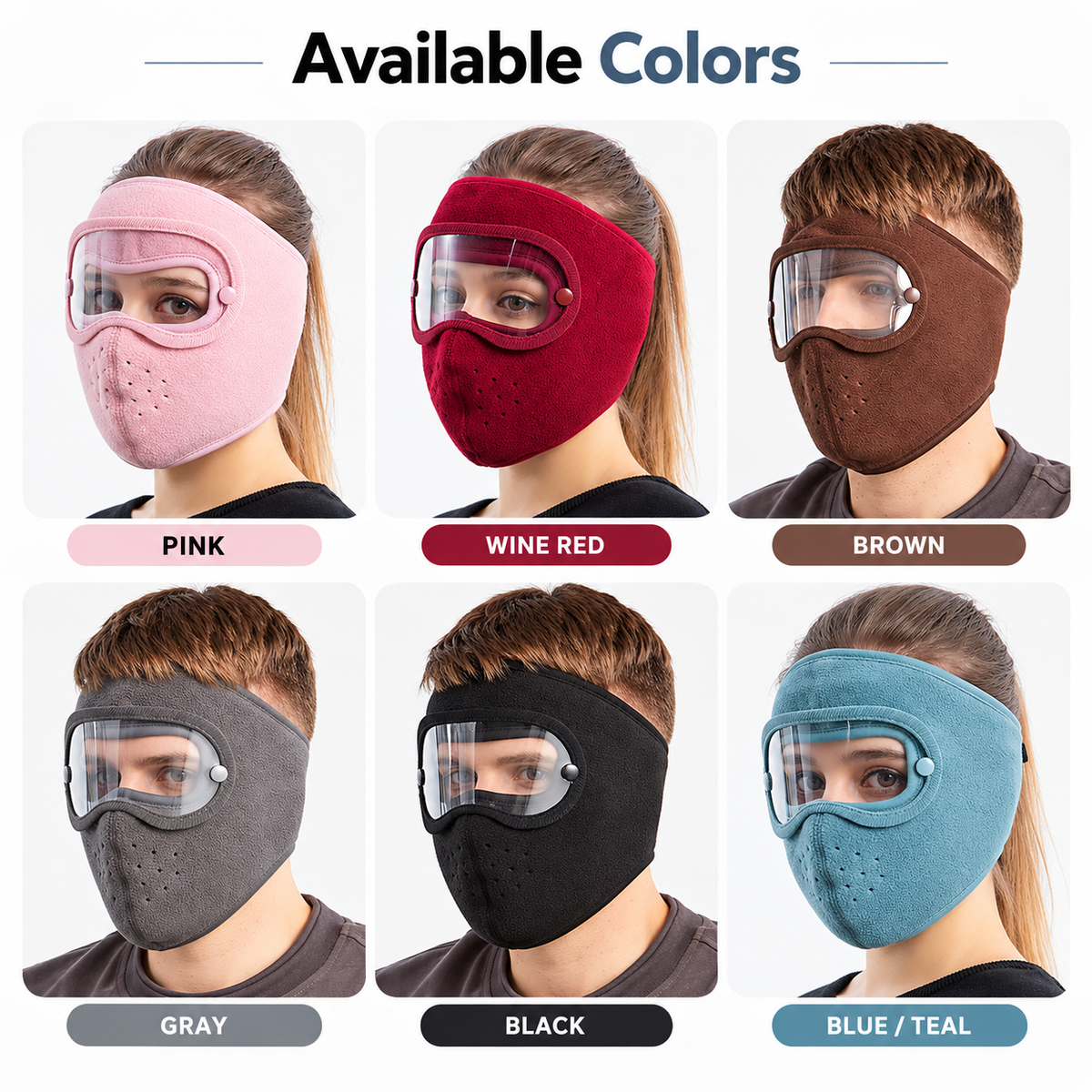 ❄️ Winter Thermal Balaclava 🏍️ Windproof Fleece Full Face Mask with Breathable Design