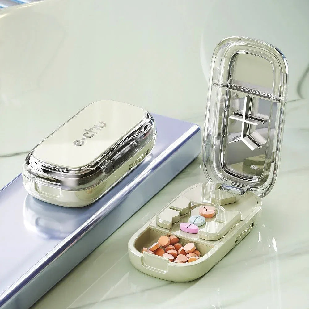 49% OFF -💊Portable Pill Cutter/Splitter & Storage Case (Cuts into 1/2, 1/3, or 1/4 portions)