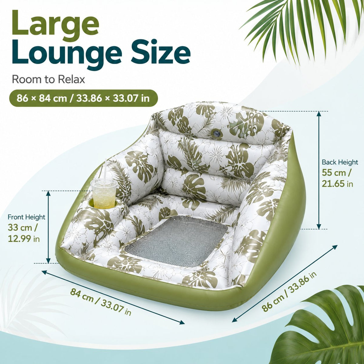🔥HOT SALE🔥🛋️ 3-in-1 Inflatable Pool Lounge Chair