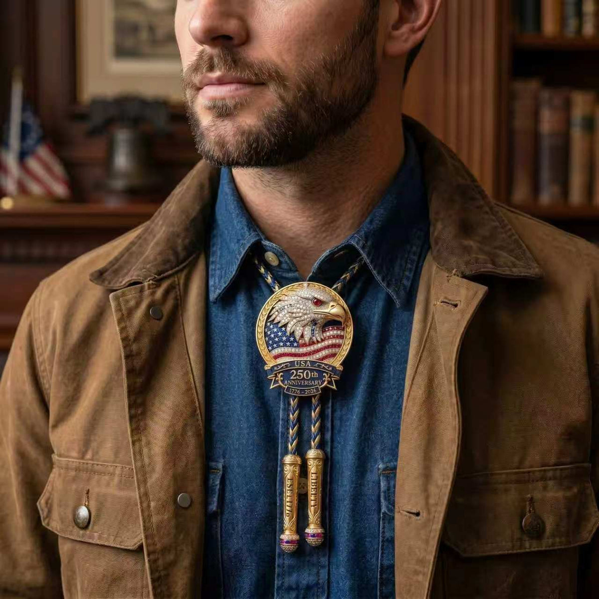 🎉USA 250th Anniversary Eagle Bolo Tie