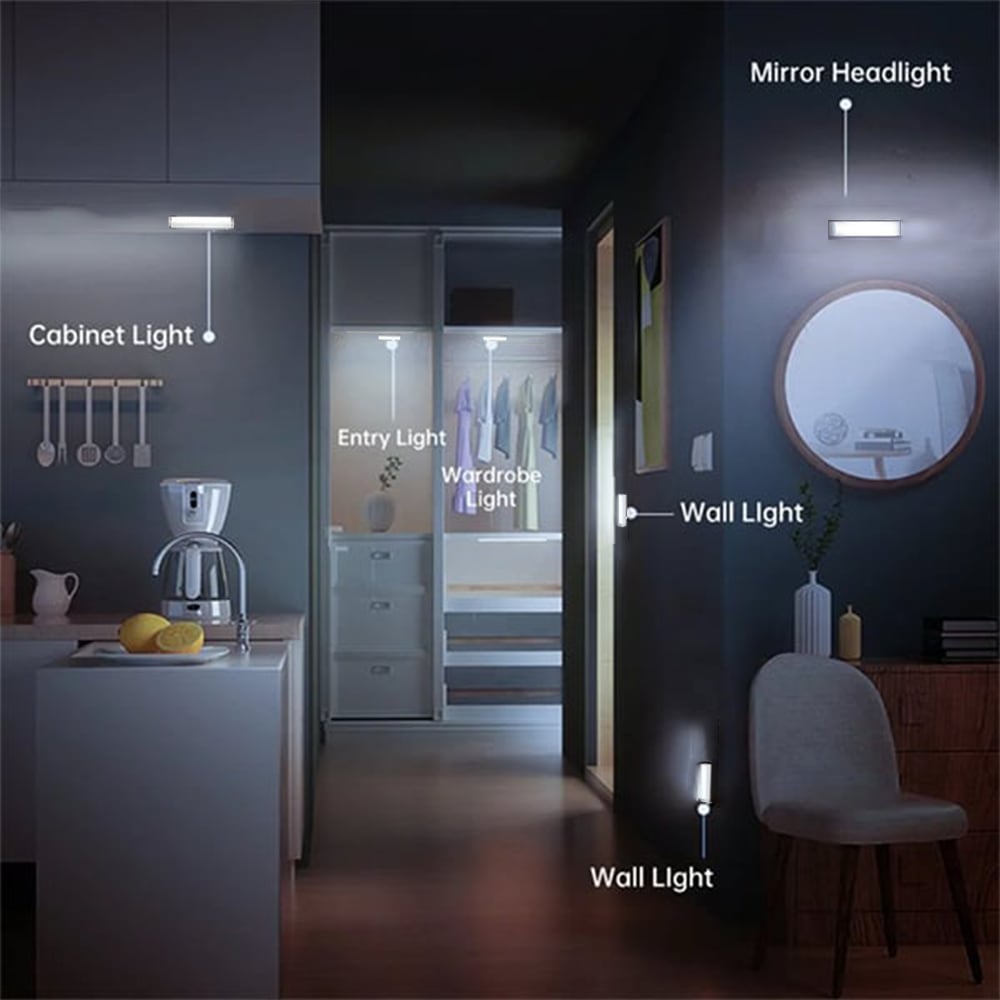 Punch-free Smart Sensor Magnetic Rechargeable LED Lights