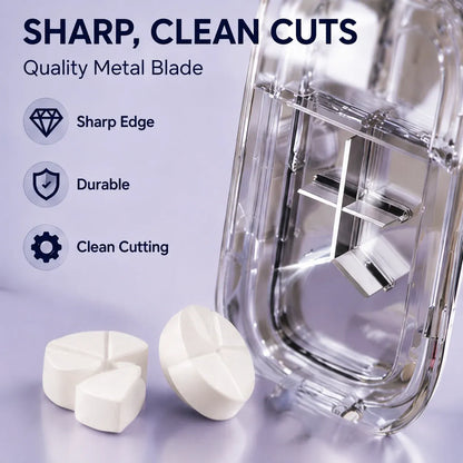 49% OFF -💊Portable Pill Cutter/Splitter & Storage Case (Cuts into 1/2, 1/3, or 1/4 portions)