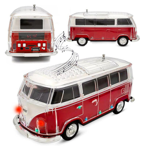 🚌WS-267BT Rechargeable Portable Bluetooth Speaker (Bus/Campervan Shape, ABS Build, 50Hz-20kHz)