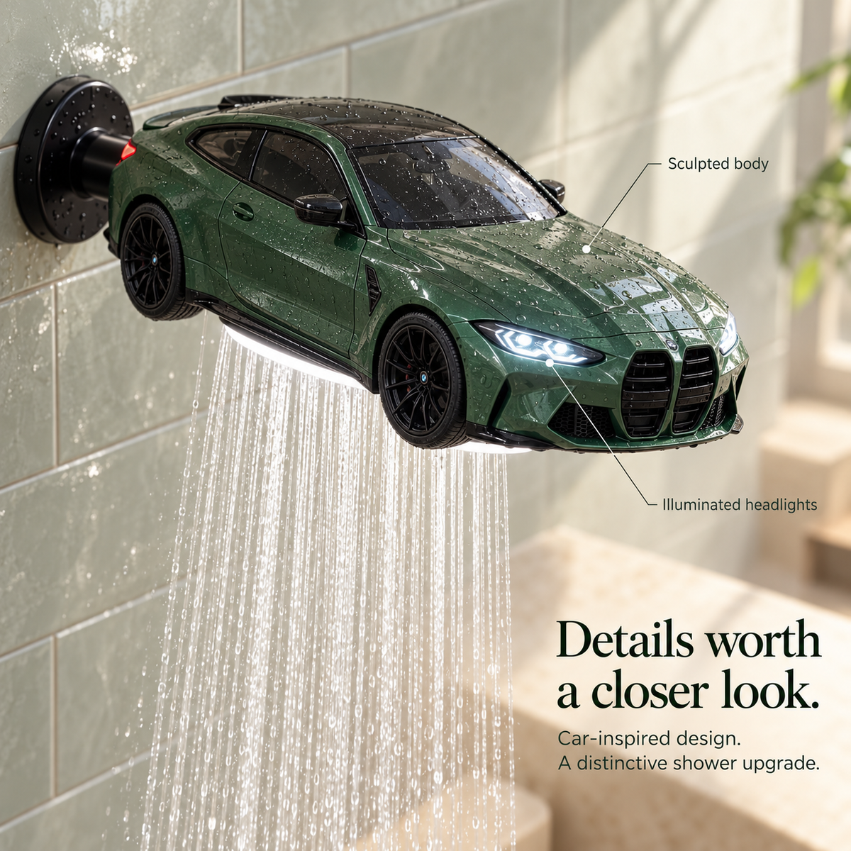 🚿 Sports Car Shower Head – Turn Your Daily Shower into a Car Lover’s Dream 🏎️
