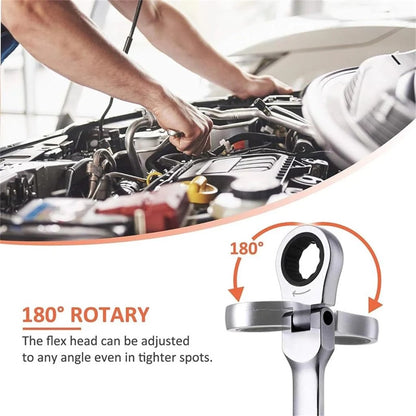 15pcs Adjustable Ratchet Wrench Kit