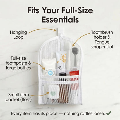 Self Standing Travel Toiletry Pouch