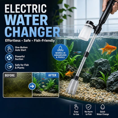 🎉Limited Time 50% OFF！🐠💦No more worries about poor water quality during water changes！ 🔥 Electric Aquarium Gravel Cleaner✨