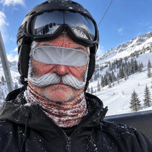 Old Man Ski Mask 3D Funny Face Balaclava