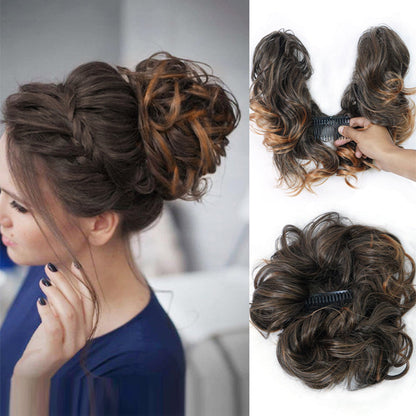 ✨ Messy Side Comb Hair Bun – Instant Voluminous Updo Clip-In – 10-Second Effortless Styling, Slip-Proof All-Day Hold, Premium Heat-Friendly Fiber Up to 160°C & Lightweight Only 90g – 3 Placement Styles 🎀