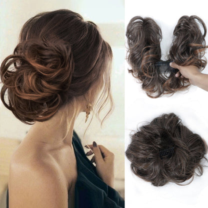 ✨ Messy Side Comb Hair Bun – Instant Voluminous Updo Clip-In – 10-Second Effortless Styling, Slip-Proof All-Day Hold, Premium Heat-Friendly Fiber Up to 160°C & Lightweight Only 90g – 3 Placement Styles 🎀