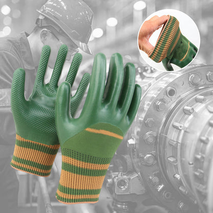 🎁 Rubber Coated Work Gloves with Knit Wrist Cuff