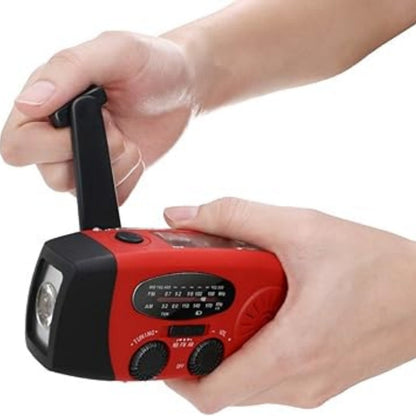 ⏰ Portable Solar & Hand Crank Emergency Radio – LED Light & NOAA ✨