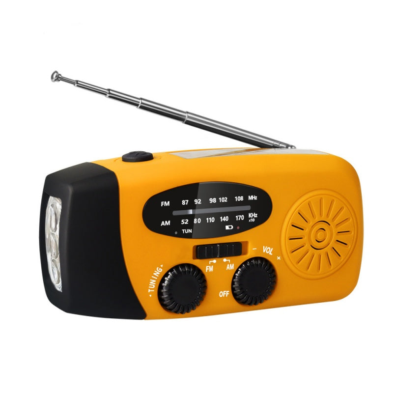 ⏰ Portable Solar & Hand Crank Emergency Radio – LED Light & NOAA ✨