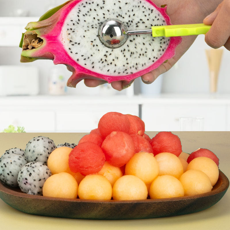 🍉3-in-1 Stainless Steel Melon Baller Scoop Tool Kit