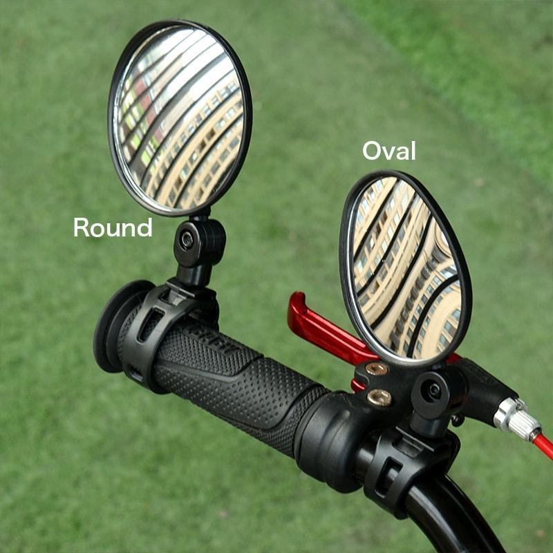 360° rotating rearview mirror for a clear view without needing to turn your head. Suitable for bicycles, e-bikes, and motorcycles. Tool-free silicone straps!