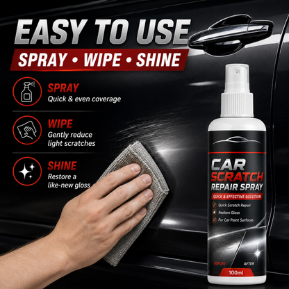 🥳100ML Universal Car Scratch Repair Spray – Erases light scratches, swirl marks & scuffs fast. No body shop needed – restore your car’s gloss in minutes! 🛡️