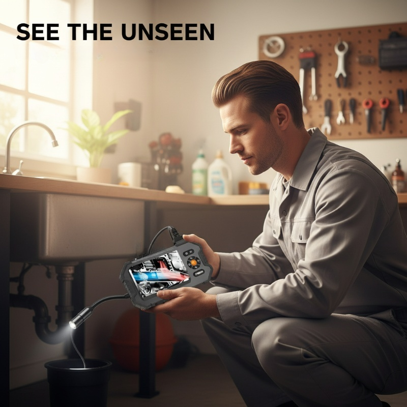 ⚡ Portable 1080P HD Endoscope Camera with 4.3' Screen – Waterproof, Handy, High‑clarity ✨