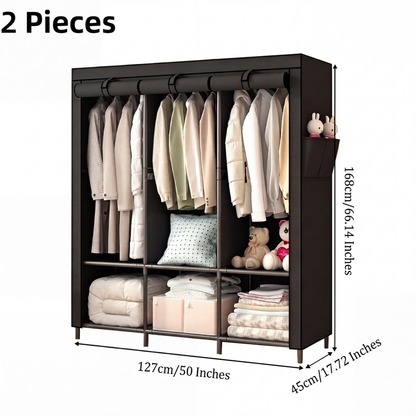 🏠 LIMITED-TIME 50% OFF! 🧵 Easy‑Assemble Non‑Woven Fabric Wardrobe – Spacious, Sturdy, Dust‑proof ✨