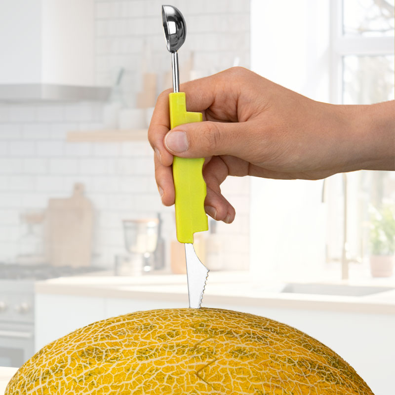 🍉3-in-1 Stainless Steel Melon Baller Scoop Tool Kit