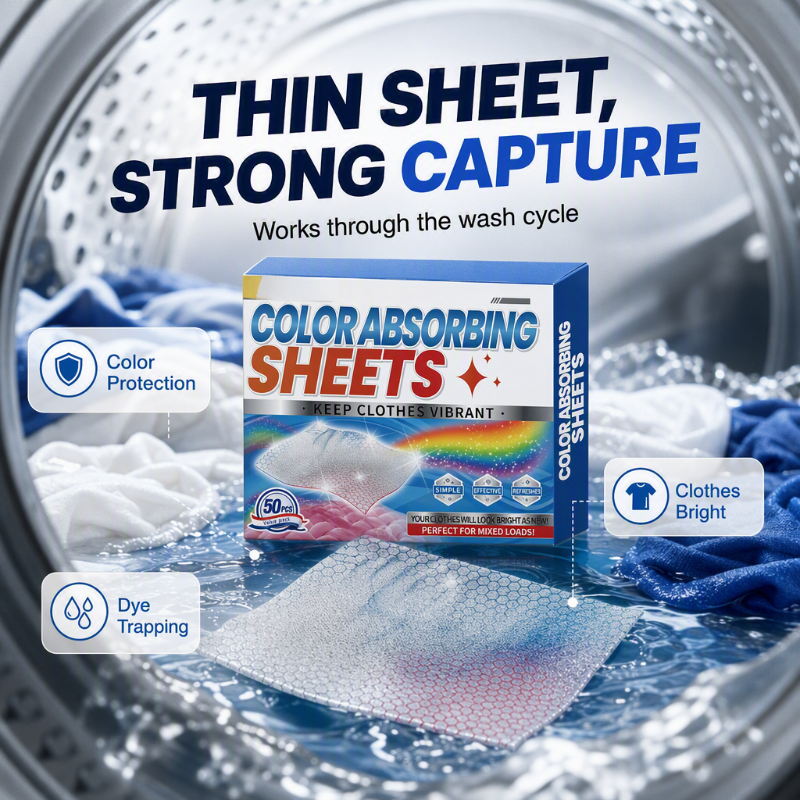 ⏰Color Absorbing Sheets for Mixed Laundry