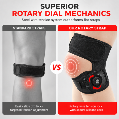 🥳2026 HOT SALE🥳💞50K+ SOLD! 🦵🔒 50% OFF! Adjustable Silicone Stabilizer Strap – dial-adjusted steel wire compression, shock-absorbing pad & breathable dual strap. Stable for running & tennis! 🛡️💪