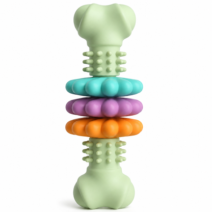 🐶Durable TPR Bone Shaped Dog Chew Toy Bite Resistant Teething Toy for Large Dogs🦴