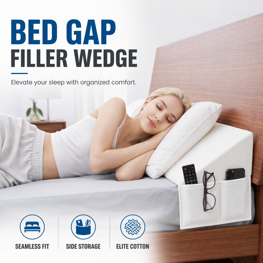 📢📢50% OFF !! ⏰Triangular Headboard Wedge Pillow with Side Pocket