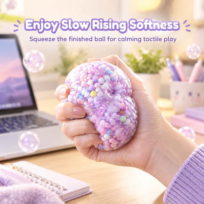 ⏰💞50K+ SOLD! 🧪DIY Squeeze Ball Making Kit – mix colorful clay & sparkling fillers, leak-proof slow-rising fun. No-mess craft for kids! 🎨✅