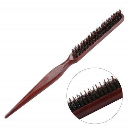 💕Buy 2 Get 1 Free💕Natural Bristle Hair Styling Comb with Wooden Rat-Tail Handle