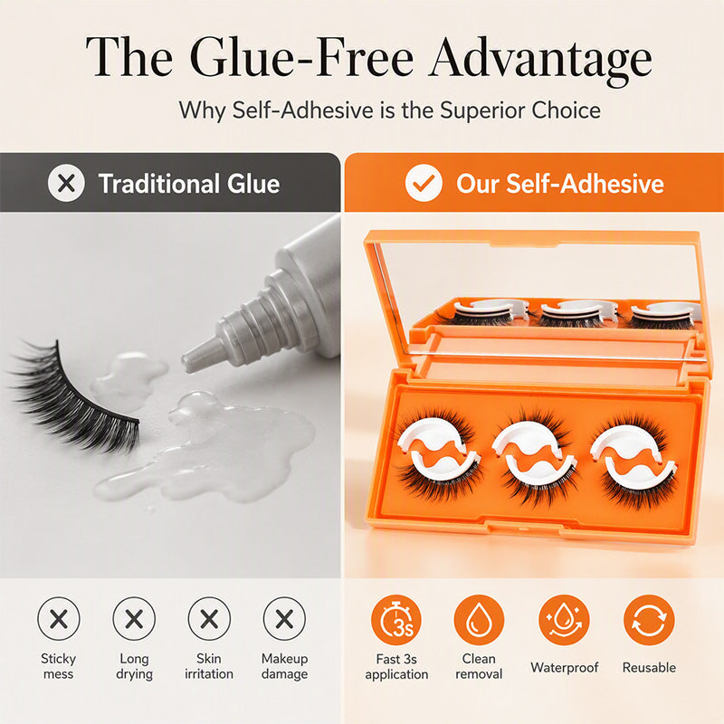 Self-Adhesive Natural Look False Eyelashes
