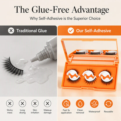 Self-Adhesive Natural Look False Eyelashes