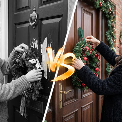 🎄 Christmas Wreath Hanger ✨ No-Drill Garland Hooks for Easy Holiday Decorating