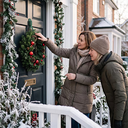 🎄 Christmas Wreath Hanger ✨ No-Drill Garland Hooks for Easy Holiday Decorating